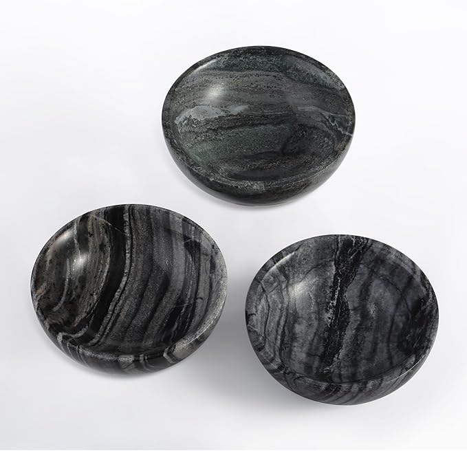 Koville Natural Marble Incense Holder, 5inch Incense Holders for Sticks, Sturdy Incense Burner Ash Catcher, Ideal for Meditation, Relaxing, Easy to Clean(Wooden Black)