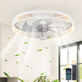 Garwarm Ceiling Fans with Lights，20IN Ultra Low Profile Ceiling Fan with Light and Remote, Dimmable 3000K–6000K LED Fandelier Flush Mount, DC Motor, for Bedroom, Kitchen, Office