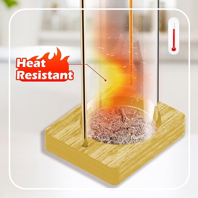 Incense Holder for Sticks, Insence-Stick Holder, Anti-Ash Flying No Mess Incense Burner, Incense Stick Holder with Glass Ash Catcher, for Yoga Spa Meditation Home Decor(1 Pack)