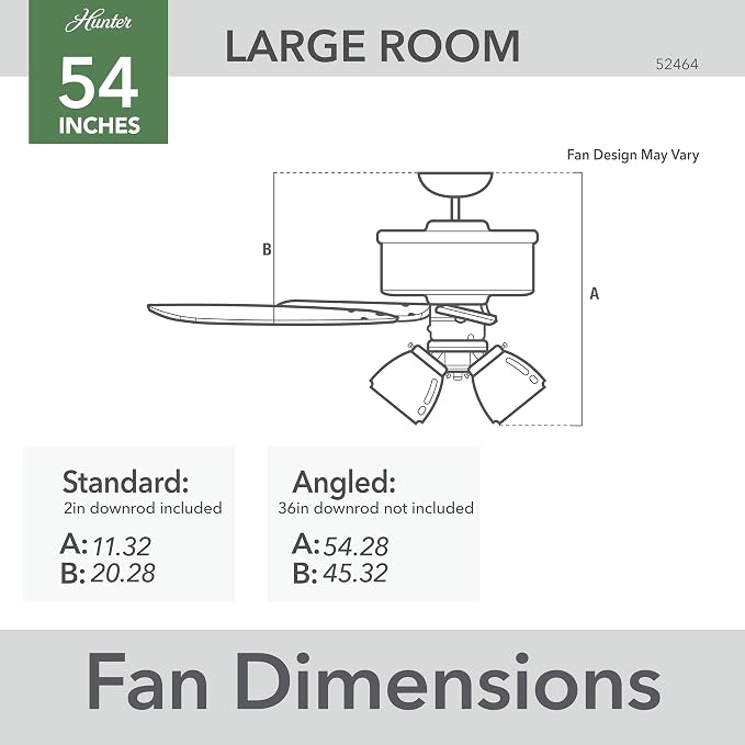 Hunter Promenade, Indoor, Ceiling Fan, Quiet, 54 inch, Brittany Bronze