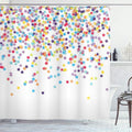 Ambesonne Star Print Shower Curtain, Falling Star Print Shaped Party Items Birthday Anniversary Surprise Party Celebration Theme, Cloth Fabric Bathroom Decor Set with Hooks, 69" W x 70" L