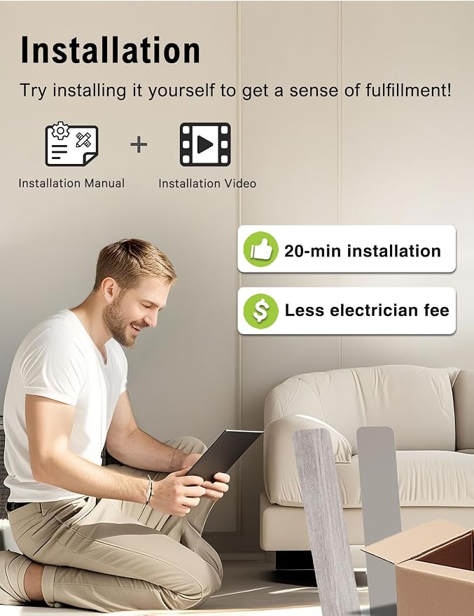 DAMINY 52 inch Nickel Ceiling Fans with Lights,5 Blades,3CCT, Low Profile,Remote Control,for Bedroom, Kitchen,Living Room,Indoor/Outdoor Use,Downrod