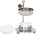 Adjustable Resin Incense Burner/Incense Censer with Tealight and Wooden Handle – HANDCRAFTET Nickel-Plated Brass, Height 4.33 inch, Durable Aromatherapy Holder for Safe Burning