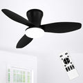 Small 3 Blade Ceiling Fan with Light 32 Inch Flush Mount Fan with Remote