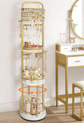 Jewelry Holder Organizer, Floor Jewelry Organizer with Earring Organizer Necklace Holder, Rotating Jewelry Stand Necklace Display Earring Storage, Large Hanging Jewelry Tree for Jewlery Bracelet Ring