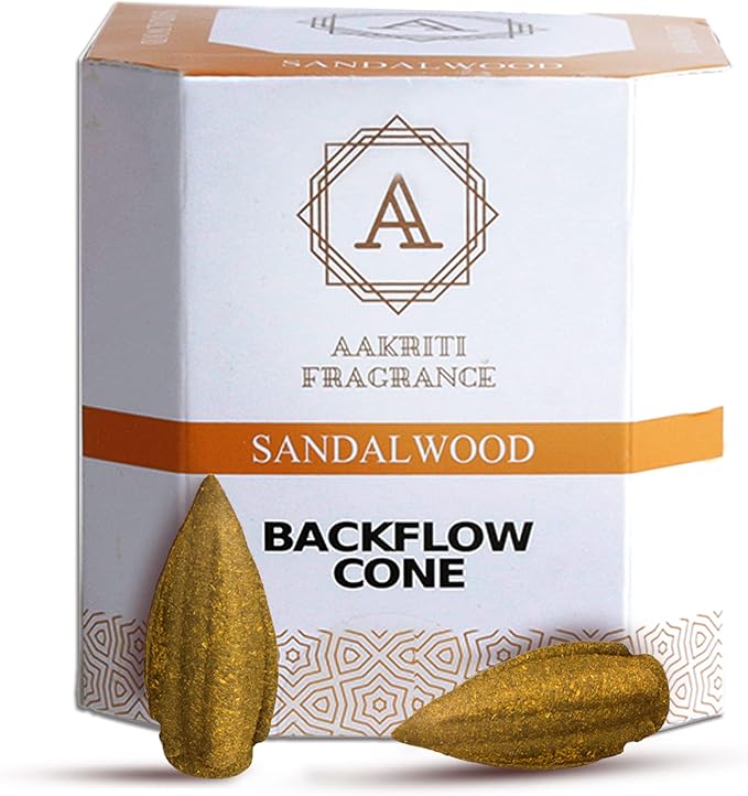 Backflow Natural Incense Waterfall Cones Unique Shape for Backflow Incense for Prayer, Meditation, Relaxation Burner Holder (25 pcs) (Sandalwood, Bullet)