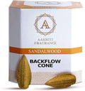 Backflow Natural Incense Waterfall Cones Unique Shape for Backflow Incense for Prayer, Meditation, Relaxation Burner Holder (25 pcs) (Sandalwood, Bullet)