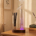 Glowing Glass Incense Holder - 2-in-1 Double Tube Incense Stick Holder with Ash Catcher for Palo Santo, Sage & Meditation - Aesthetic Zen Home Decor for Spa, Yoga & Relaxationn