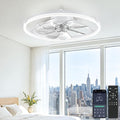 20'' Low Profile Ceiling Fan with Lights, Ceiling Fans with Lights and Remote, 3000-6500K Dimmable Modern Flush Mount LED Fan Lights, 6 Wind Speeds Ceiling Fans for Bedroom