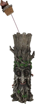 Ebros Gift Whispering Hollows Mystery Forest Celtic Greenman Tree Man God Ent Waterfall Stick Incense Burner Aroma Scent Holder Pillar Tower Figurine Horned God Tree of Life Mystical Creature