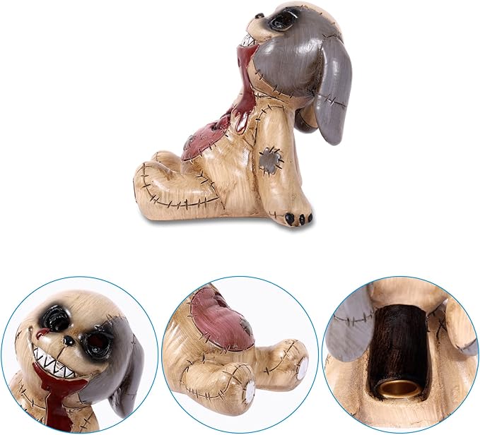 Cool Doll Cone Incense Burner FriyGardcn Unique Resin Incense Holder Desktop Indoor Halloween Decoration for Living Room，Bedroom，Yoga Room
