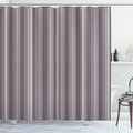 Ambesonne Stripes Shower Curtain, Abstract Ocean Inspired Palette Lines Geometrical Image Illustration, Cloth Fabric Bathroom Decor Set with Hooks, 75" Long, Taupe
