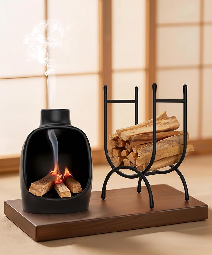 Palo Santo Sticks Holder, Heavy Duty Metal Sacred Wood Rack, Desktop Storage Rack for Palo Santo Sticks, Sage, Smudge Sticks, Herbs, Incense, Home Decor, Meditation Room