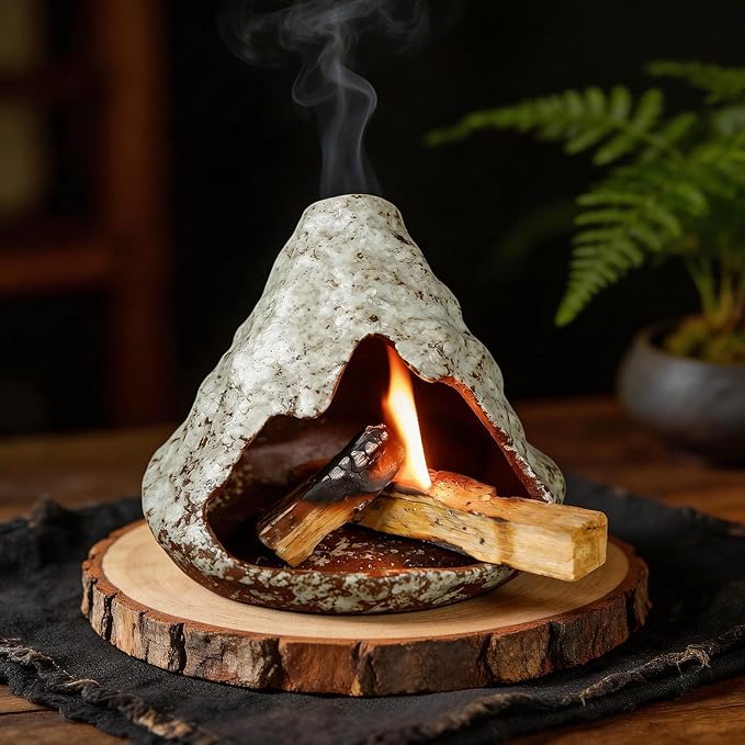 MOUGIGI Palo Santo Burner- Zongzi Modeling Incense Holder with Ash Catcher-Perfect for Sage, Sticks, and Copal-Aromatherapy Meditation Gift for Women-Perfect for Yoga, Meditation, and Anxiety Relief