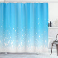 Ambesonne Abstract Shower Curtain, Stars Splashing Down Open Sky Vibrant Celestial Rays Beams Design, Cloth Fabric Bathroom Decor Set with Hooks, 69" W x 70" L, Sky Blue White