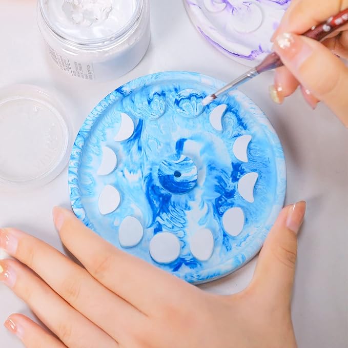 BOOWAN NICOLE Silicone Concrete Incense Holder Molds Sun and Moon Cement Aromatherapy Incense Tray Mould DIY Decoration Tool (SH0914)