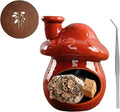 Mushroom Incense Holder, Ceramic Palo Santo Holder – Suitable for Burning Sage & Palo Santo - Mini Chimenea-Style Burner, an Incense Burner for Spiritual Meditation, Yoga or Home Decoration