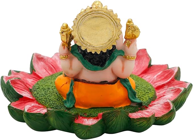 Hindu God Ganesha Idol Statue - 3.8"L Ganesh Incense Burner/Holder India Ganapati Pooja Item Home Office Temple Mandir Shrine Altar Diwali Puja Decor Ideal Gifts for Indian Friend Relative