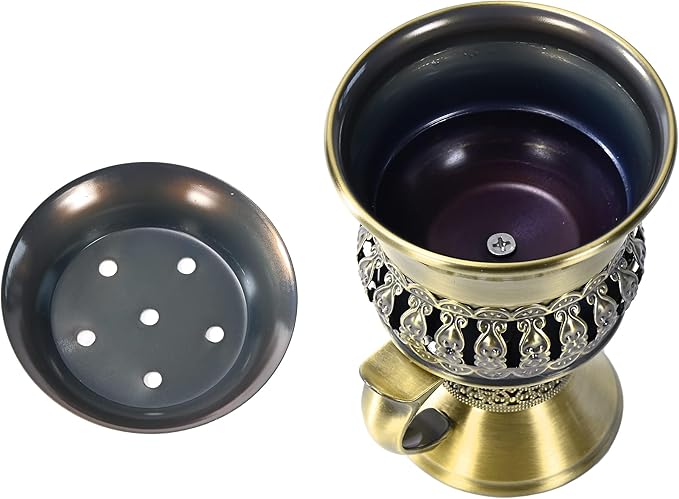 Bakhoor Burner, Charcoal Incense Burner, Frankincense Resin Burner, Incense Charcoal Discs, Bukhoor Kit with Mtal Handle/Tongs, for Yoga, Spa Aromatherapy Office Home Decor