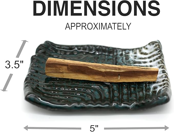TOBOHU Ceramic Palo Santo Holder and Burner - Incense Stick Burning Bowl for Wood Sticks