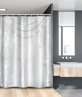 Ambesonne Pearls Stall Shower Curtain, Diamonds Stones and Pearls Hanging Necklace Bridal Wedding Theme Image, Fabric Bathroom Decor Set with Hooks, 54" W x 78" L, Ivory Grey