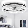 20" Ceiling Fan with Lights, Flush Mount Ceiling Fans, Ceiling Fans with Lights and Remote, 6 Speeds Dimmable Ceiling Lights with Fans, Quiet Modern Ceiling Fan for Bedroom Living Room