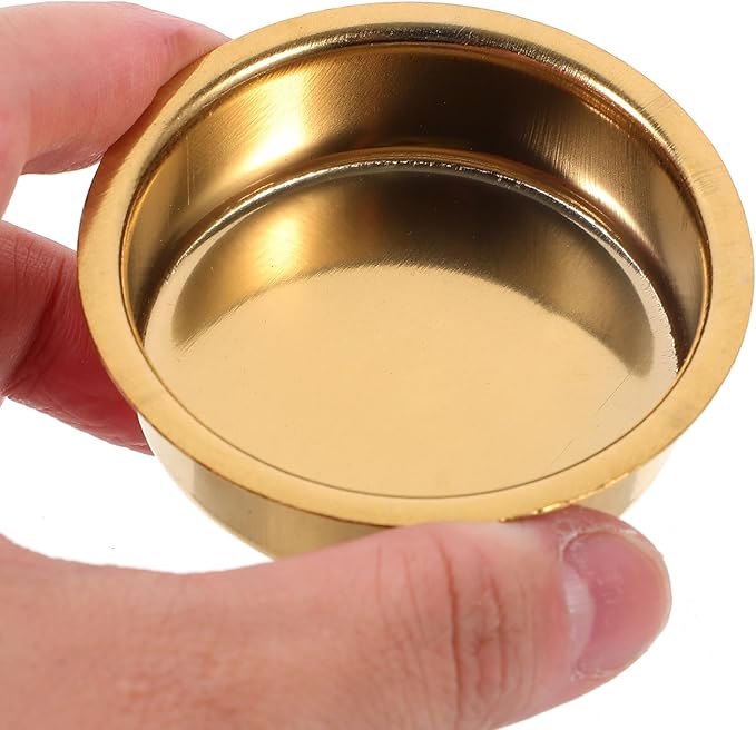 VOSAREA 6pcs Metal Incense Cone Burners Tea Light Tins Cups Tealight Holders Brass Incense Burner Plate Holder Empty Scented Candle Cup DIY Candle Holders for Party Wedding Table Decoration
