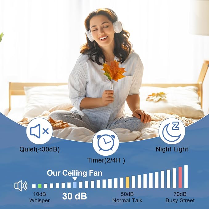 Depuley Small Ceiling Fan with Lights: 28-Inch Flush Mount Fan with Light and Remote - White Low Profile Ceiling Fans Reversible Quiet DC Motor for Bedroom Living Room Indoor Outdoor