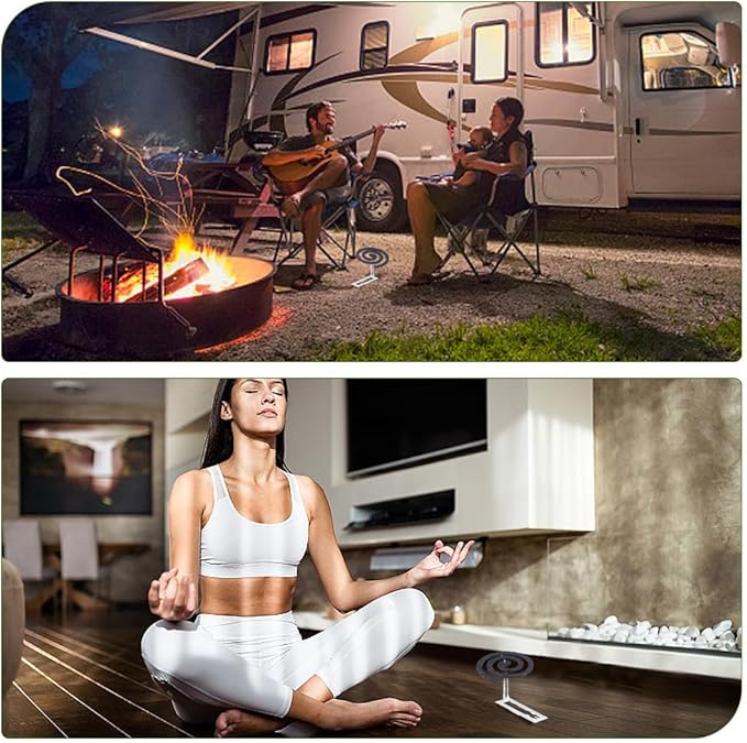 CREATCABIN 30 Pcs Mosquito Coil Mini Holder Incense Holder Portable Metal Sandalwood Mosquito Incence Burner Iron Coils Stands Clips for Home Office Patio Camping Hiking Indoor Outdoor 3.5x1.1 Inch