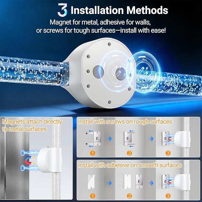 Peel and Stick on Battery Powered Wall Sconces Set of Two, Rechargeable Magnetic Linear Wall Lights for Bedroom, Cordless Sconces with Remote&Touch Control, 3CCT&Dimmable Vanity Wall Lamp, White