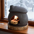 Mougigi Palo Santo Burner - Mini Tabletop Chiminea House Design, Smudge Bowl Holder for Sage & Incense Cones - Perfect for Meditation, Ash,Zen,Yoga, Spiritual Altars, Home Décor & Thoughtful Gifts