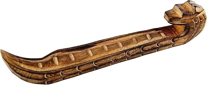 Wooden Incense Holder, Insence Ash Catcher, Insense Stick Holder for Table Decorations, Wooden Incense Tray for Sticks - Meditation & Yoga Gift for Housewarming (Dragon Shape)