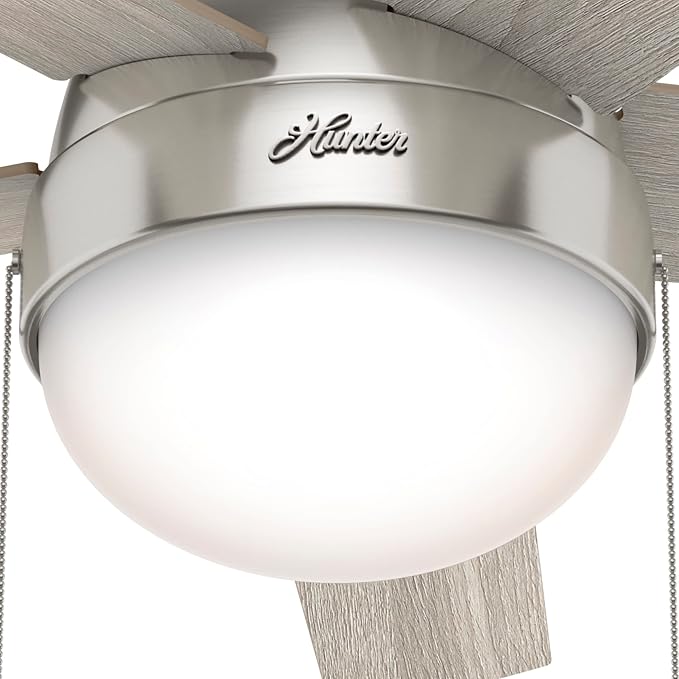 Hunter Anslee, Indoor, Ceiling Fan, with LED Light, 46 inch, Brushed Nickel