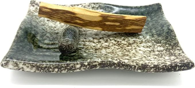 TOBOHU Rectangle Ceramic Palo Santo Holder, Wood Incense Stick Burning Bowl, Ceramic Burner for Palo Santo Sticks