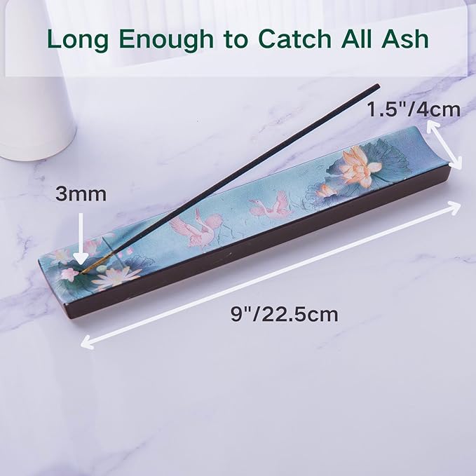 Incense Holder for Sticks, Ceramic Incense Burner with Ash Catcher, Aesthetic Decor for Home, Room & Office, Unique Gifts for Housewarming Yoga, Meditation & Spa