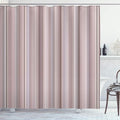 Ambesonne Stripes Shower Curtain, Abstract Ocean Inspired Palette Lines Geometrical Image Illustration, Cloth Fabric Bathroom Decor Set with Hooks, 75" Long, Pale Salmon