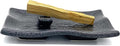 TOBOHU Black Rectangle Ceramic Palo Santo Holder, Wood Incense Stick Burning Bowl, Ceramic Burner for Palo Santo Sticks
