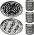 Hushee 50 Packs Portable Mosquito Coil Holder Bulk No Cover Round Metal Mosquito Sandalwood Incense Repellent Holder for Outdoor Use, Deck, Patio, Pool Side, Camping, Hiking, Fishing