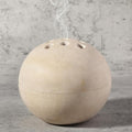 Natural Travertine Incense Burner – 4” Handmade Stone Incense Cone Holder, Minimalist Sphere Incense Burner for Home Decor, Meditation, Yoga, Spa, Relaxation (Beige)