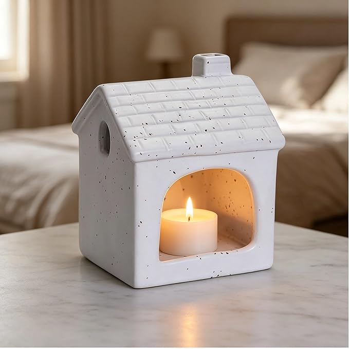 Multifunction Incense and Candle Holder for Burning Sage, Palo Santo, Incense Sticks Ceramic Ash Catcher Tray for Meditation Room Home Decor (C)