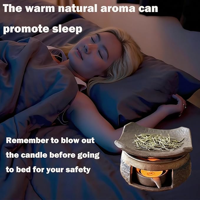 Incense Burner Kit, Zen Burner, Zen Ceramic Incense Holder with Wooden Tongs, Ceramic Aromatherapy Burner, Aromatherapy Stove for Bedtime Calm, Meditation, Home and Office