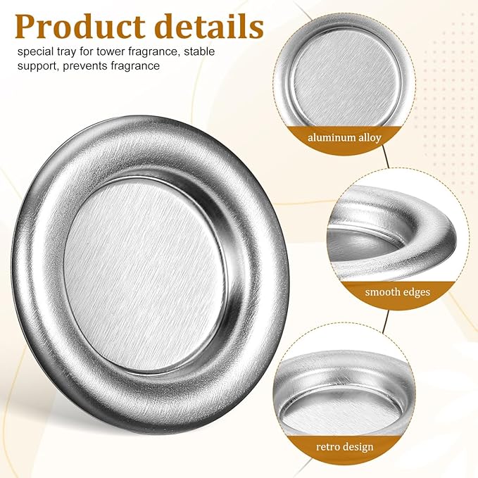 40-Pack Mini Incense Holder Trays 1.18In Metal Cone Burner Stands for Home Aromatherapy and Decorative Incense Tray Use