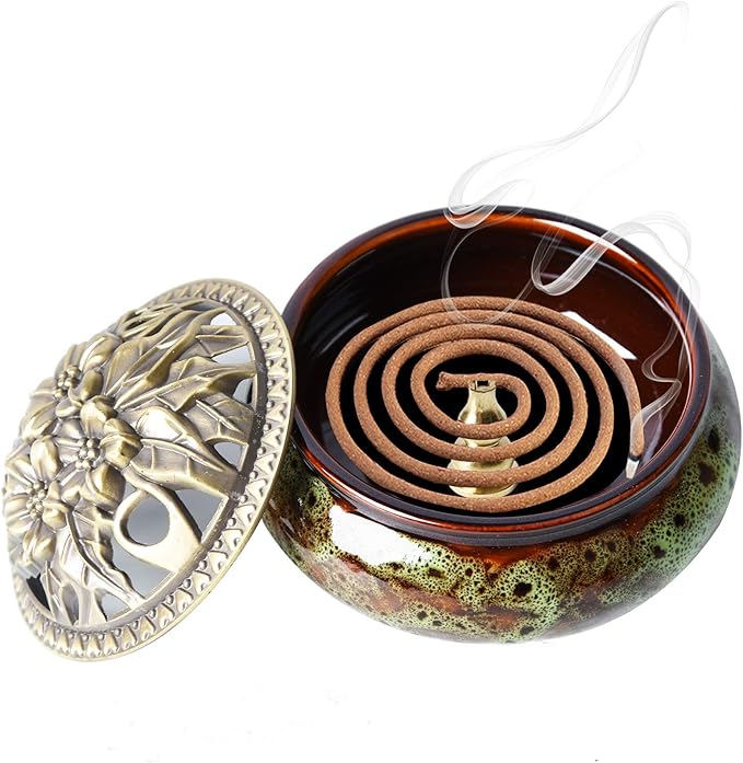Ceramic Home Decoration Incense Sticks or Cones Burner Porcelain Incense Holder