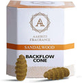 Backflow Natural Incense Waterfall Cones Unique Shape for Backflow Incense for Prayer, Meditation, Relaxation Burner Holder (25 pcs) (Sandalwood, Screw)
