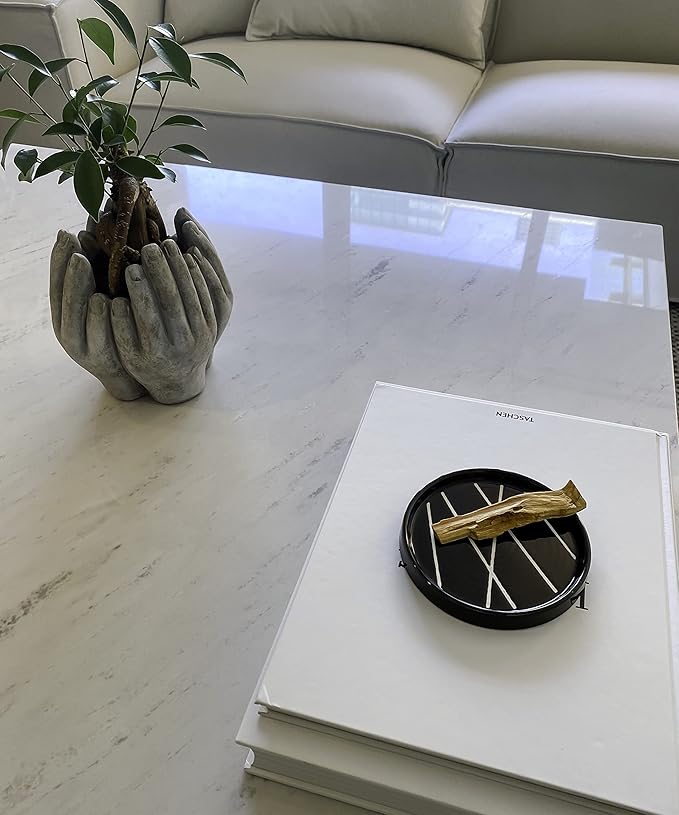 Bursera Onyx Ceramic Plate, Tree Planted with Every Order, Smudging Tray for Palo Santo, White Sage, Incense Burner and Jewelry Dish, Decorative Plate