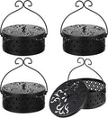 4 Pieces Mosquito Coil Holder, Retro Portable Mosquito Incense Burner with Handle for Indoor Outdoor Home Patio and Camping (Bronze)
