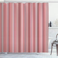Ambesonne Stripes Shower Curtain, Abstract Ocean Inspired Palette Lines Geometrical Image Illustration, Cloth Fabric Bathroom Decor Set with Hooks, 75" Long, Pale Pink