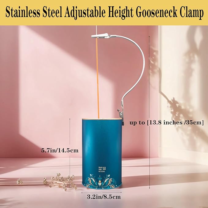 Metal Incense Burner with Anti-Flying Ash Technology & Adjustable Clamp,Elegant Ash Catcher for Home &Yoga & Meditation Ash Catcher Container (3.2x5.7in) (1, Enamel Blue)