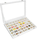 Vicoter Velvet Jewelry Tray 48 Compartments Jewelry Display Organizer with Transparent Cover Rings, Earrings, Necklaces, Pendants Storage Box for Girls, Wives, Mothers, Women