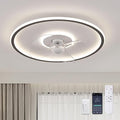 LUDOMIDE 20" Flush Mount Ceiling Fan with Lights and Remote, 6 Wind Speeds, Dimmable LED for Bedroom, Kids Room and Living Room